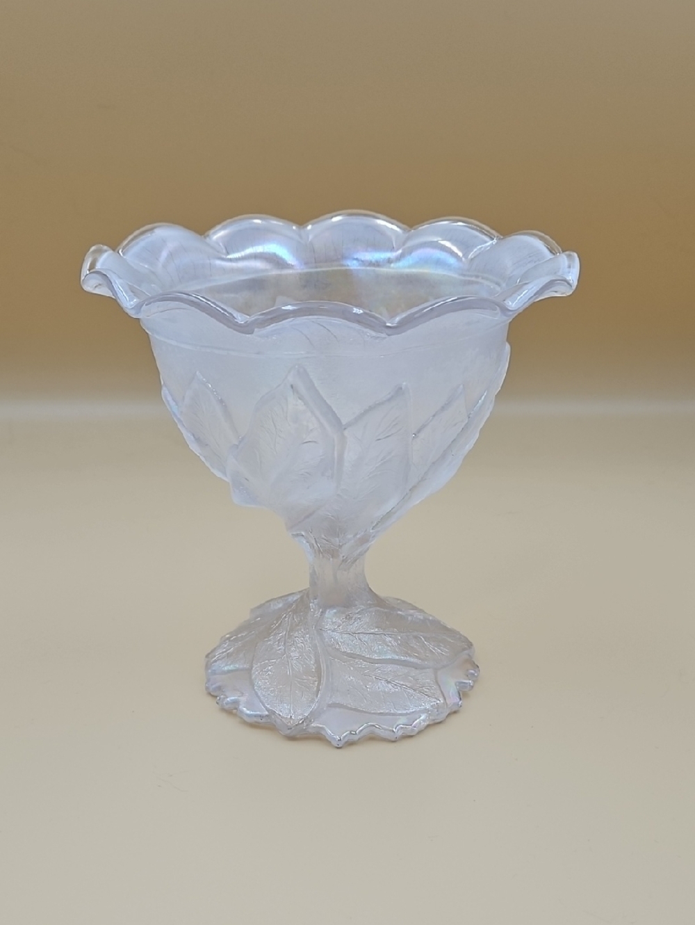 Vintage Carnival Glass Compote